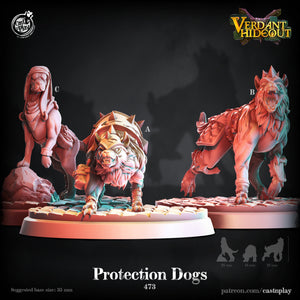 Gang Protection Dogs - 28mm or 32mm Miniatures