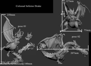 Colossal Inferno Drake Poke Master! Gargantuan Miniatures