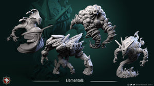Elementals - Water Fire Earth Water 28mm 32mm Miniatures