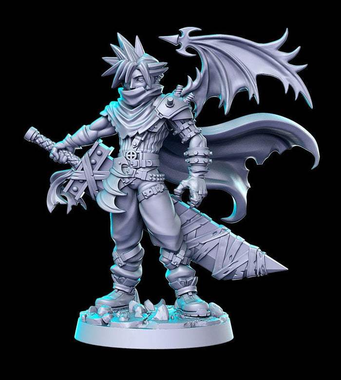 Winged Claude Swordsman - JRPG vol.4 -  28mm or 32mm Miniatures