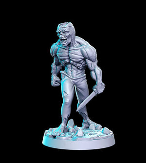 Zombie Warriors - Necrowarriors -  28mm or 32mm Halloween or RPG Miniatures