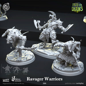 Ravager Rat Warriors - 28mm or 32mm Miniatures