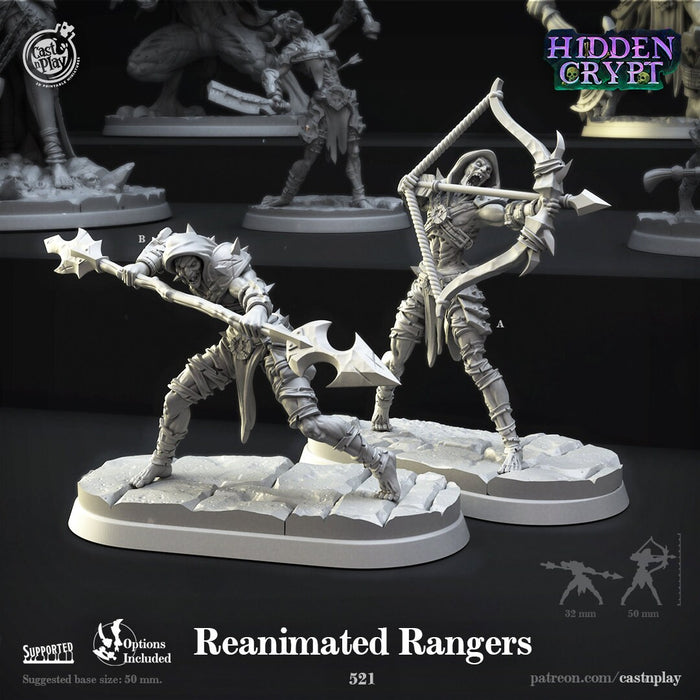 Reanimated Rangers Undead - 28mm or 32mm Miniatures