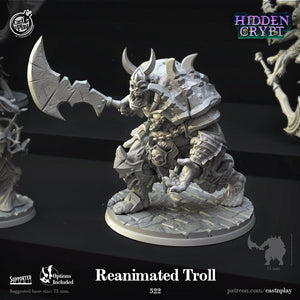 Reanimated Troll - 28mm or 32mm Miniatures