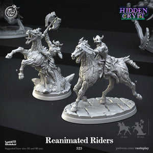 Reanimated Riders Undead - 28mm or 32mm Miniatures