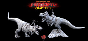 Lily and Bronson Trex Dinosaur Mount Monster Miniatures