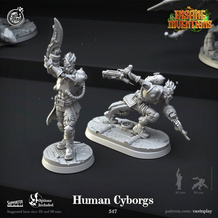 Human Cyborgs - 28mm or 32mm Miniatures