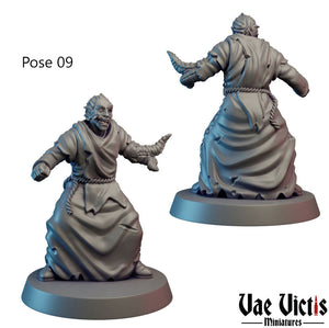 Cultists Cthulu-Style 28mm or 32mm Miniatures