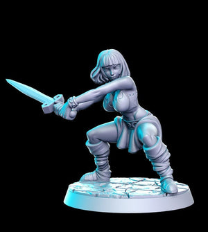 Cutesy Barbarian - Heroine Quest - 28mm or 32mm Miniatures