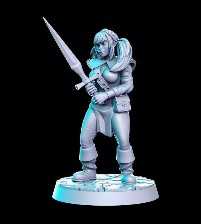 Elf Swordmaster - Heroine Quest - 28mm or 32mm Miniature