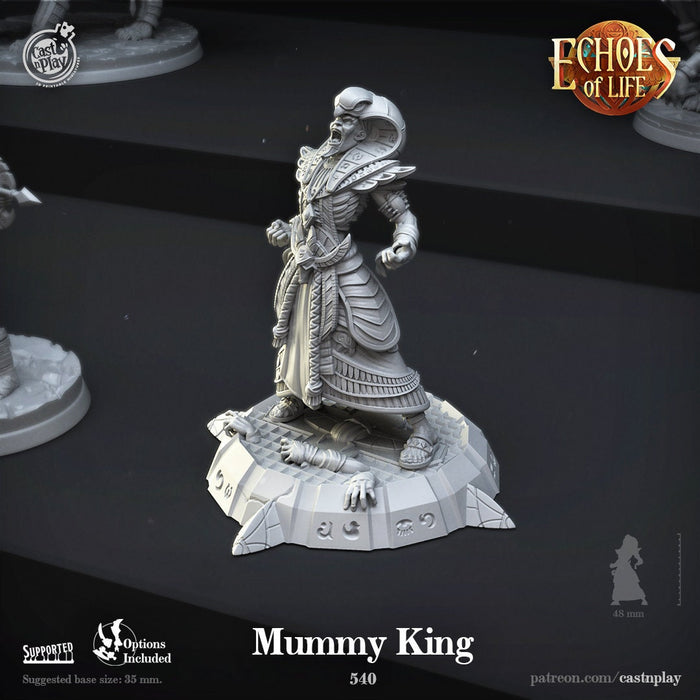 Mummy King Undead Pharaoh - 28mm or 32mm Miniatures