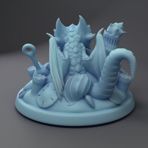 Tiny Baby Shell Dragon      28mm or 32mm Miniatures