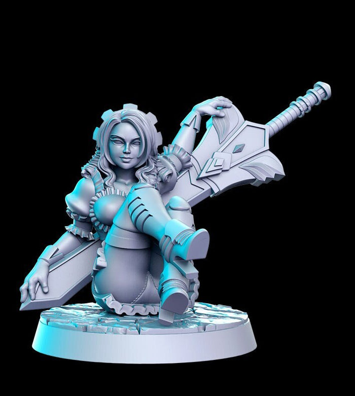 Sexy Shareena Maid Guard 28mm or 32mm Miniatures