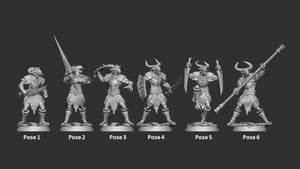Dragonborn Warrior 28mm and 32mm Miniatures