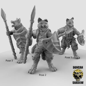 Fox Folk w/ Spears Kitsune 28mm or 32mm Miniatures