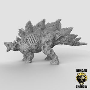 Zombie Stegosaurus Undead Dinosaur 28mm or 32mm Halloween or RPG Miniatures