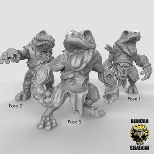 Frog Folk Zombies Undead Frogs 28mm or 32mm Halloween or RPG  Miniatures