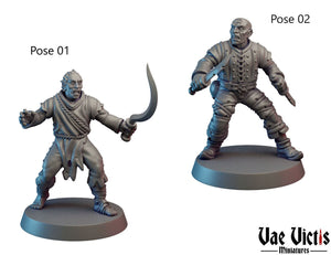 Cultists Cthulu-Style 28mm or 32mm Miniatures