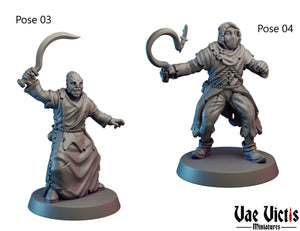 Cultists Cthulu-Style 28mm or 32mm Miniatures