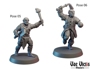 Cultists Cthulu-Style 28mm or 32mm Miniatures