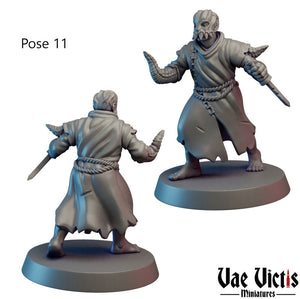 Cultists Cthulu-Style 28mm or 32mm Miniatures