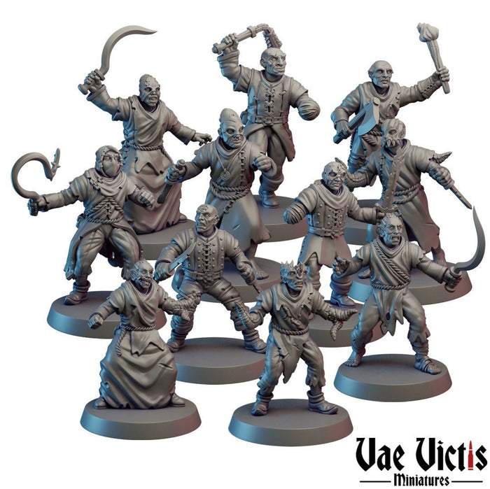 Cultists Cthulu-Style 28mm or 32mm Miniatures