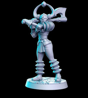 Female Chaos Knight 1 - Heroine Quest - 28mm or 32mm Miniature