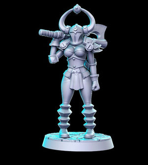 Female Chaos Knight 3 - Heroine Quest 2 - 28mm or 32mm Miniature