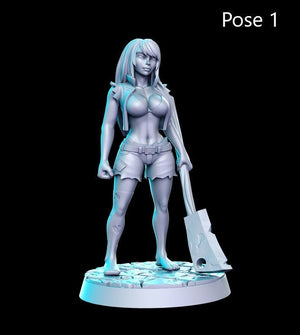 Female Zombie - Heroine Quest - 28mm or 32mm Halloween or RPG Miniature