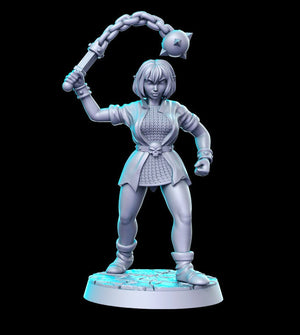 Female Orc w/ Sword or Morningstar - Heroine Quest 1 and 2 - 28mm or 32mm Miniature