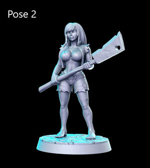 Female Zombie - Heroine Quest - 28mm or 32mm Halloween or RPG Miniature