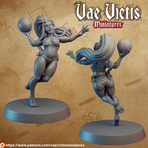 Beach Elf Sexy Girl Volleyball Player 28mm or 32mm Miniatures