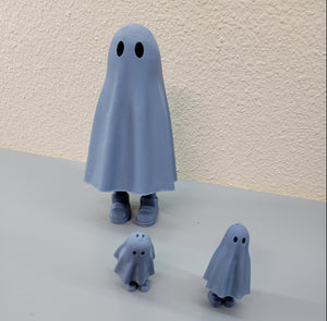 Awesome Halloween Ghost With Feet - Smooth Resin Printed Spooky Decoration or Keychain - Feet Hide Inside!