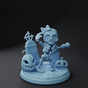 Mary Cute Skeleton Undead 28mm, 32mm, or 54mm Miniatures