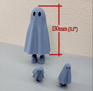 Awesome Halloween Ghost With Feet - Smooth Resin Printed Spooky Decoration or Keychain - Feet Hide Inside!