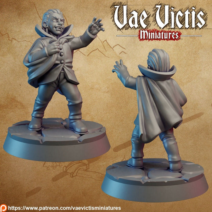 Small Vampire Child 28mm or 32mm Halloween or RPG Miniatures