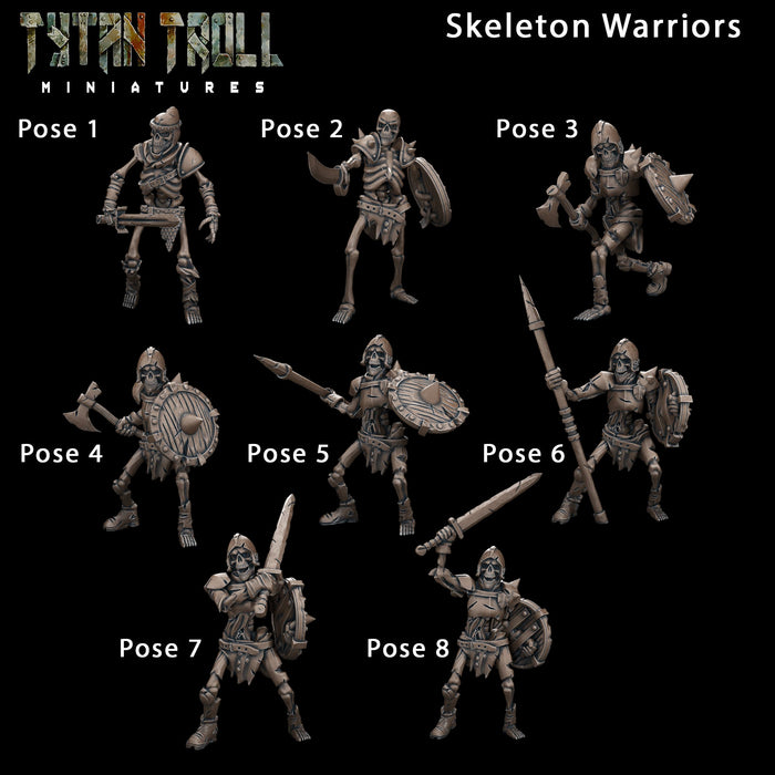 Skeleton Warriors - 28mm or 32mm Miniatures