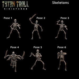 Skeleton Warriors - 28mm or 32mm Miniatures