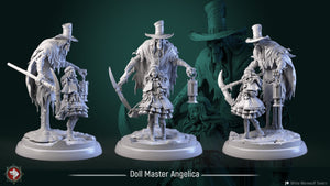 Angelica + Ghost 28mm 32mm and 75mm Halloween or RPG Miniatures