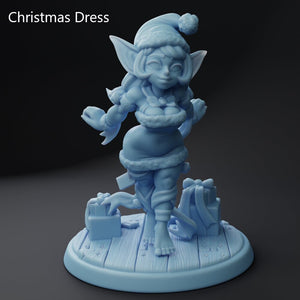 Christmas Goblin Pinup NSFW 28mm, 32mm, or 54mm Miniatures